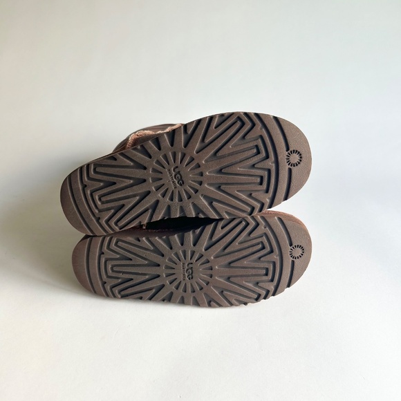 UGG Brown Metallic Genuine Leather Sheepskin Lining Classic Tall Boots size 6 - Picture 8 of 15